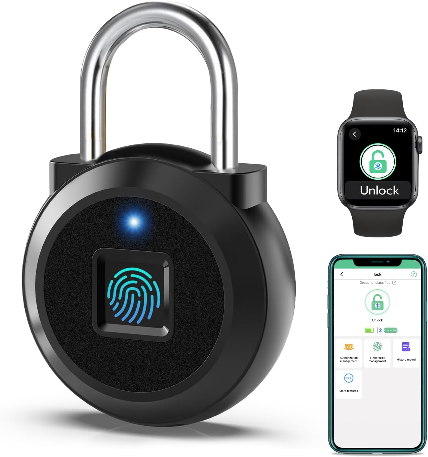 Fingerprint Bluetooth Padlock