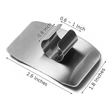 Finger Guards for Cutting, Stainless Steel 304 Finger Guard for Cutting Food, Finger Protectors, Finger Protector, Avoid Hurting When Slicing and Dicing, 2 Pieces